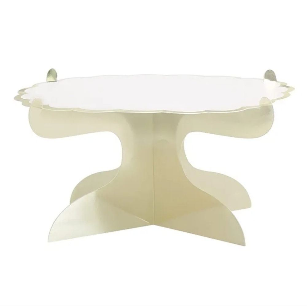 Unique Party Gold Foil Stamped Paperboard Cake Cupcake Stand